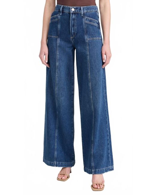 PAIGE Blue Portia Wide Leg Jeans