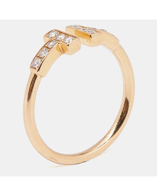 Tiffany & Co Metallic Twire Diamonds 18k Gold Ring