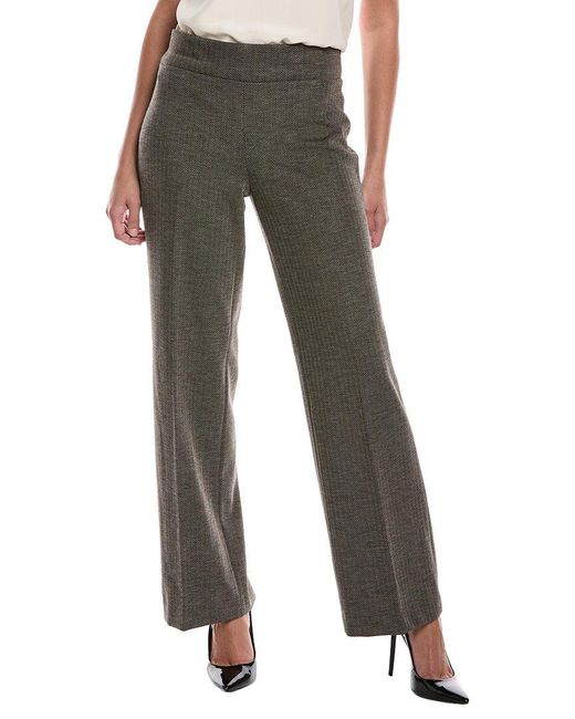 Anne Klein Green Pull-On Wide Leg Trouser