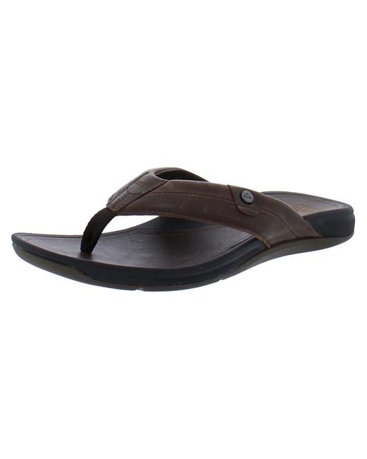 Reef Pacific Le Leather Arch Support Flipflops in Brown for Men Lyst