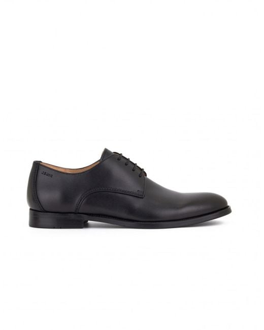 DIGEL Black Open Lacing Derby Shoe for men