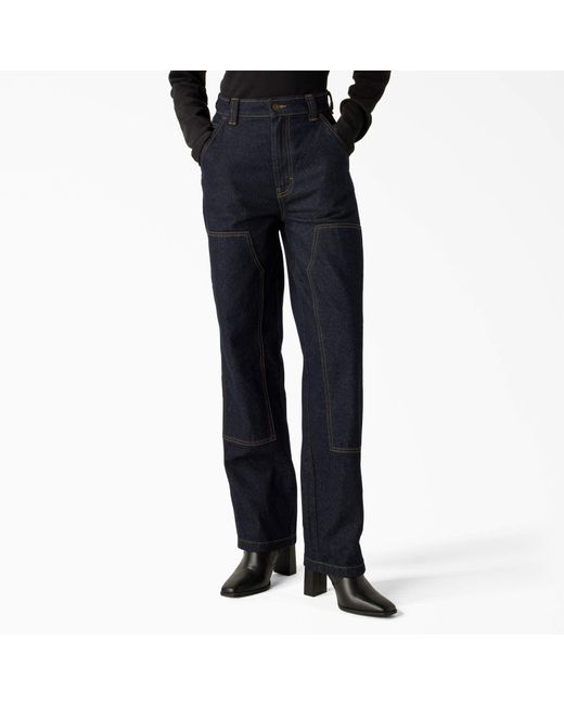 Dickies Blue Madison Loose Fit Double Knee Jeans