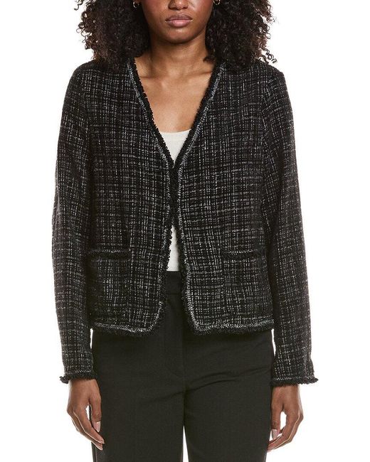 Max Studio Black Chenille Tweed Jacket