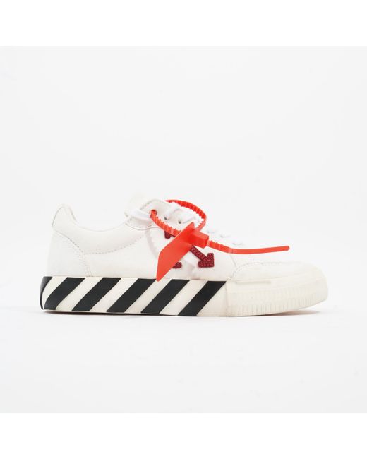 Off-White c/o Virgil Abloh Red Off Low Vulcanized / Violet Canvas