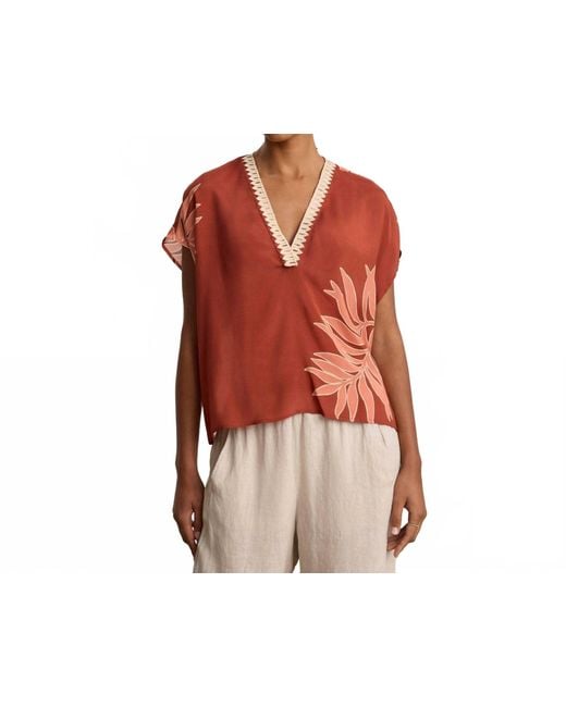 Velvet By Graham & Spencer Red Naomi Top