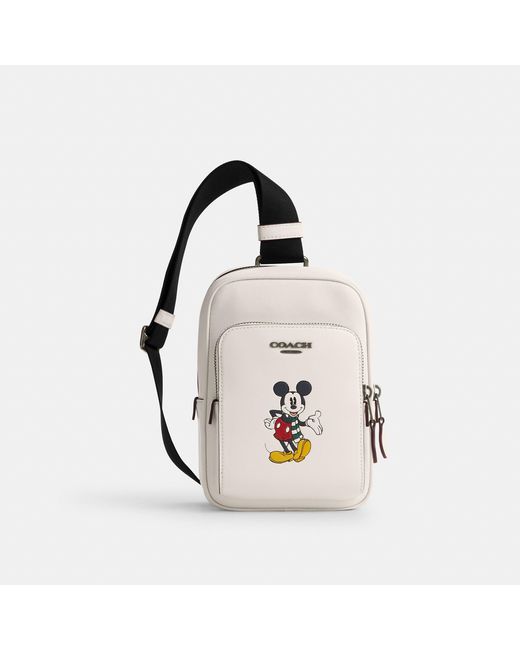 Coach Outlet Black Disney X Coach Track Pack 14 With Mickey Mouse