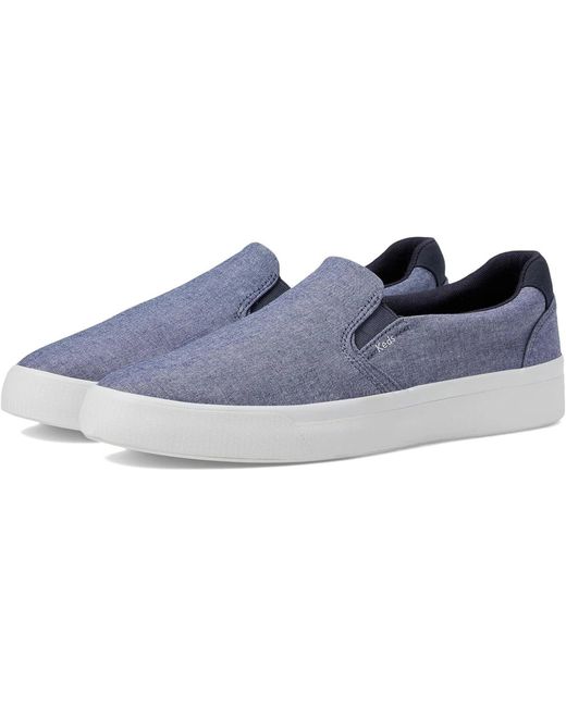 Keds Blue Pursuit Flecked Chambray Sneakers Slip On Shoes Gal1115