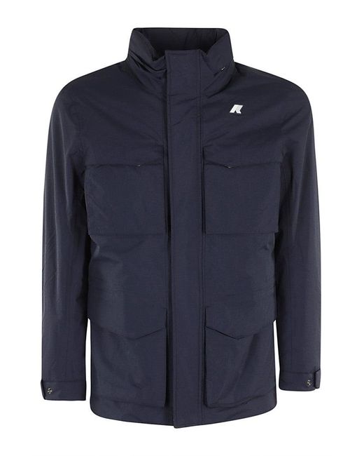 K-Way Blue Manphy Warm Ottoman Jacket for men