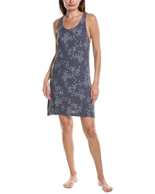 NATORI EDIT Blue Aria Printed Rib Chemise
