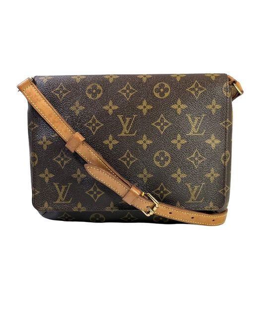 Louis Vuitton Brown Musette Tango Canvas Shoulder Bag (pre-owned)