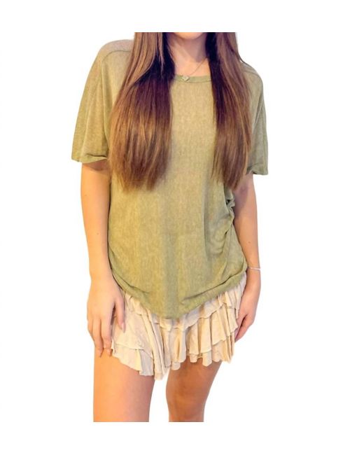 Project Social T Green Be My Baby Seamed Mesh Tee
