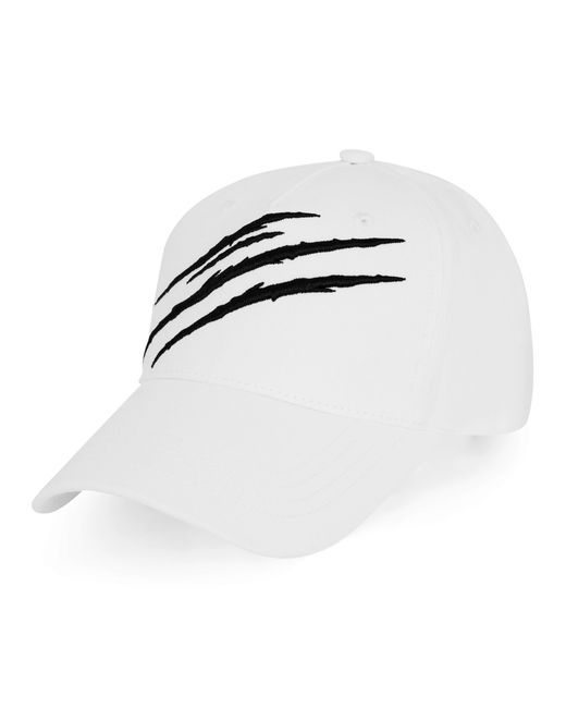 Philipp Plein White Baseball Cap Ps Scratch for men