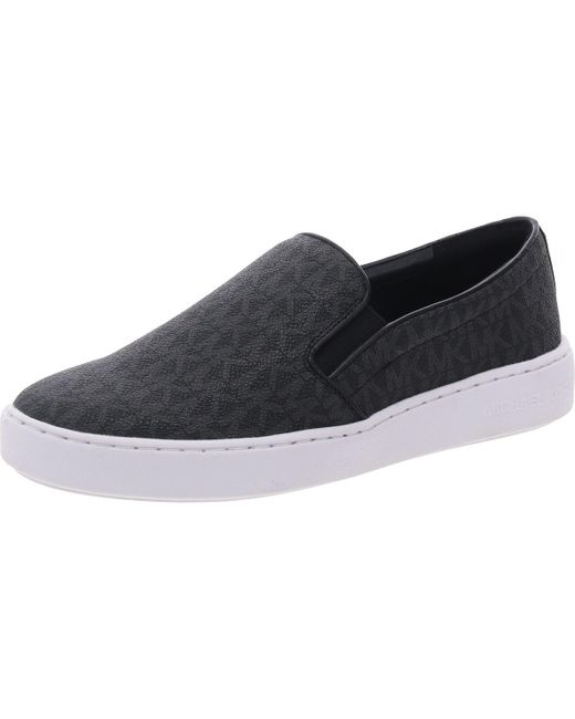 MICHAEL Michael Kors Black Padded Insole Manmade Slip-On Sneakers