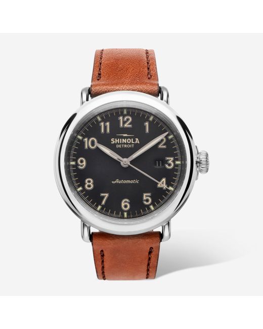 Shinola Black The Runwell Stainless Steel Automatic Watch for men