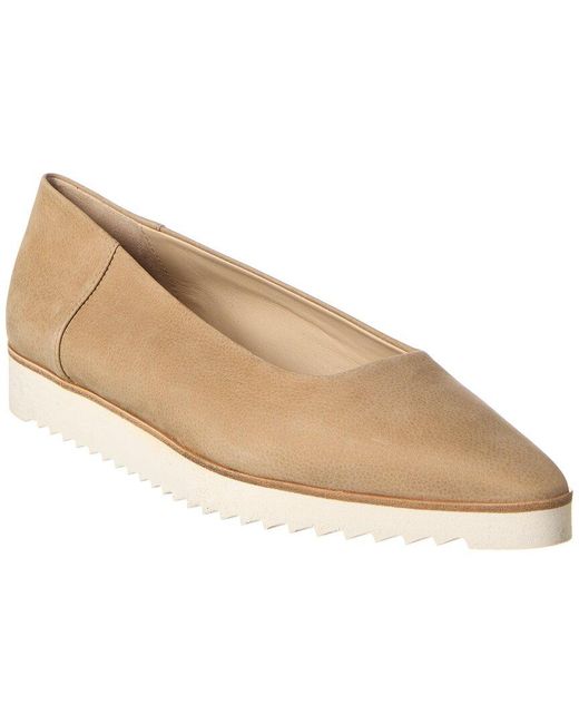 Theory Natural Sport Leather Flat