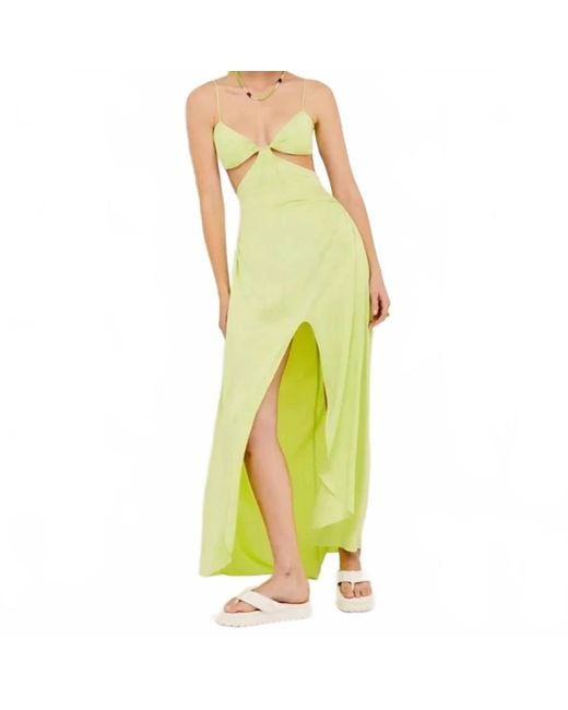 For Love & Lemons Toni Cut Out Maxi Dress in Yellow | Lyst