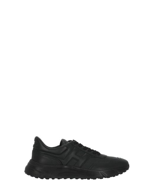 Hogan Black Hyperlight Leather Sneakers for men