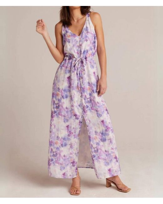 Bella Dahl Purple Linen Button Front Dress