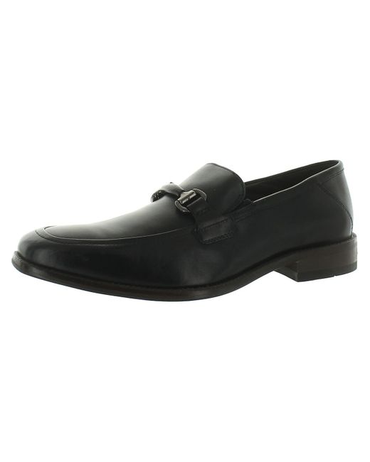 Johnston & Murphy Black Comfort Insole Faux Leather Loafers for men