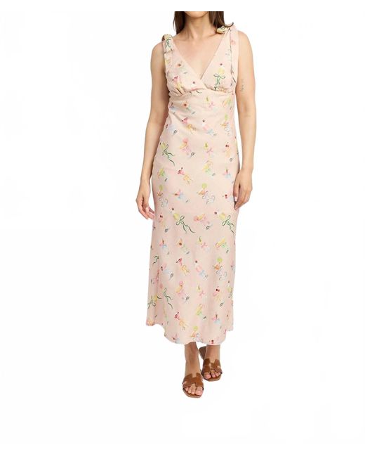 Astr Natural Mia Midi Dress