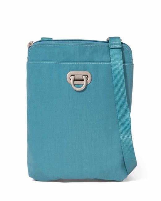 Baggallini Blue Coastal Flip Lock Mini Crossbody