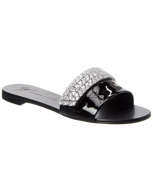 Giuseppe Zanotti Black Roll Sandal