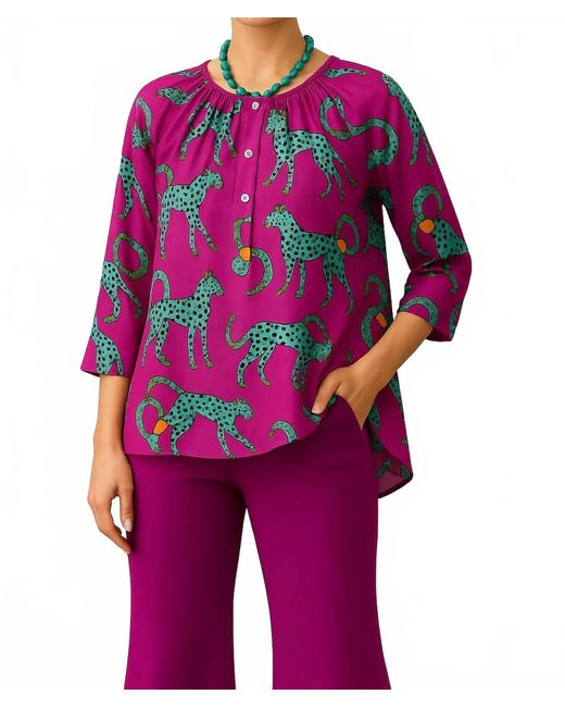 Diva USA Purple Button Up Knit Top