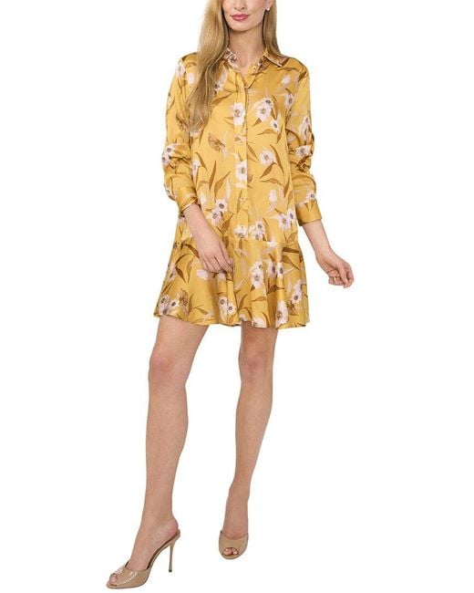 Ted Baker Yellow Button-Down Mini Dress