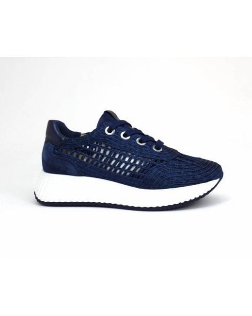 Softwaves Blue Alaina Raffia Shoes