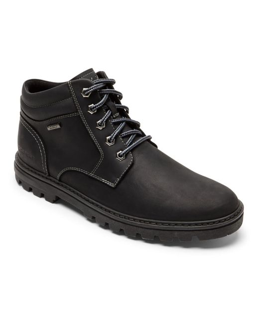 Rockport Black Leather Outdoor Ankle Boots for men