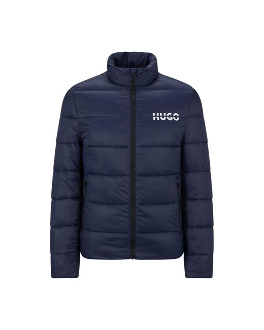 HUGO Slimfit Puffer Jacket in Blue for Men Lyst