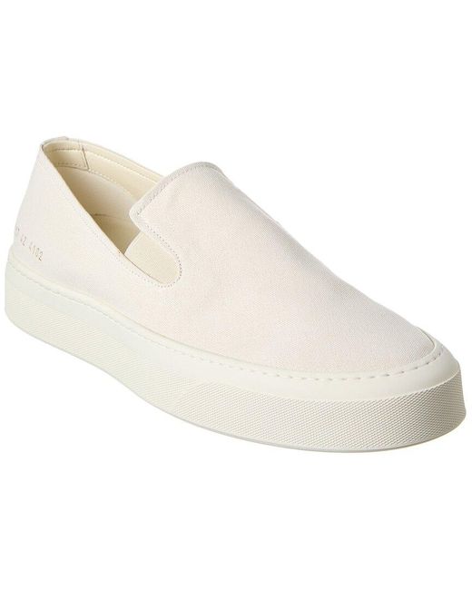 Common Projects Canvas Slip-on Sneaker in White for Men | Lyst