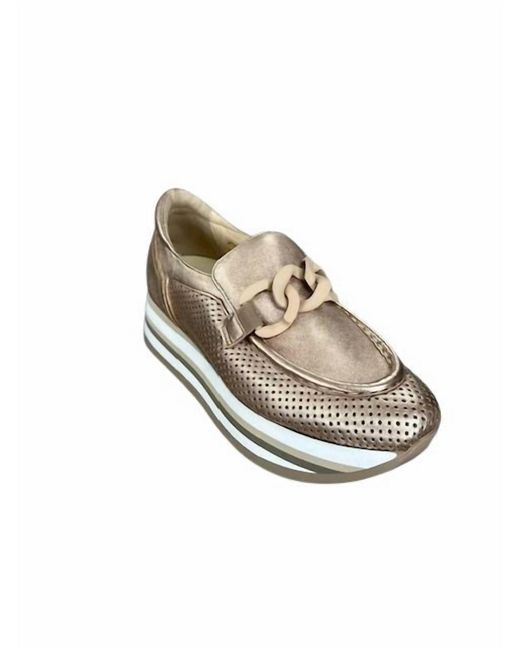 Softwaves Metallic Cassie Platform Loafers