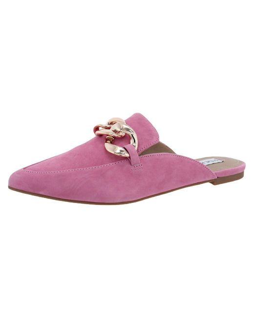 Steve Madden Finn Suede Pointed Toe Mules in Pink Lyst