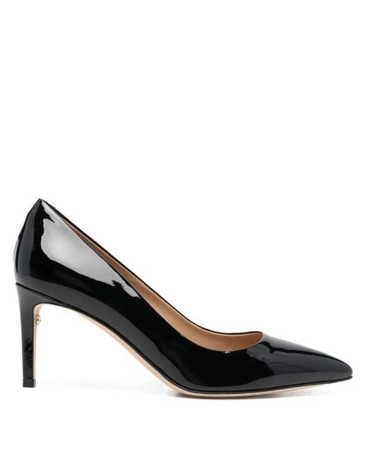 Ferragamo Black Pointed-Toe Pumps