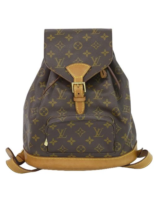 Louis Vuitton Montsouris Plated Backpack Bag (pre-owned) in Gray