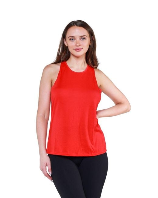 AVA Active Red Cross Back Tank Top