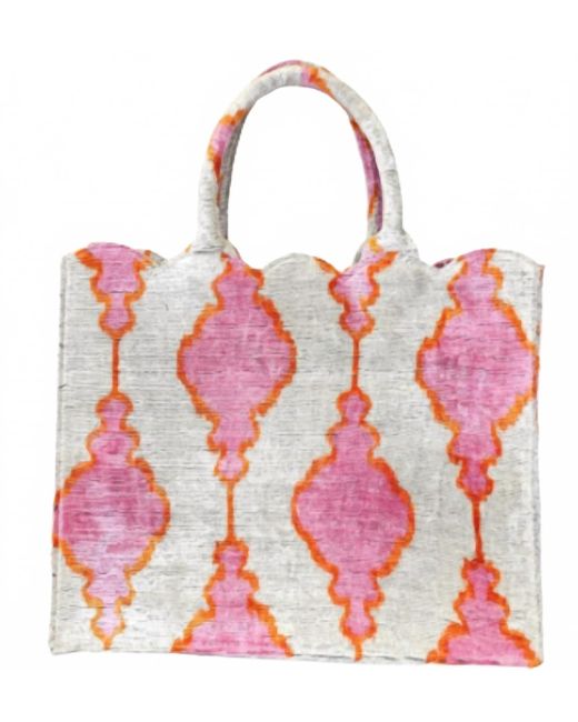 Baldiz Pink Hazel Scalloped Tote