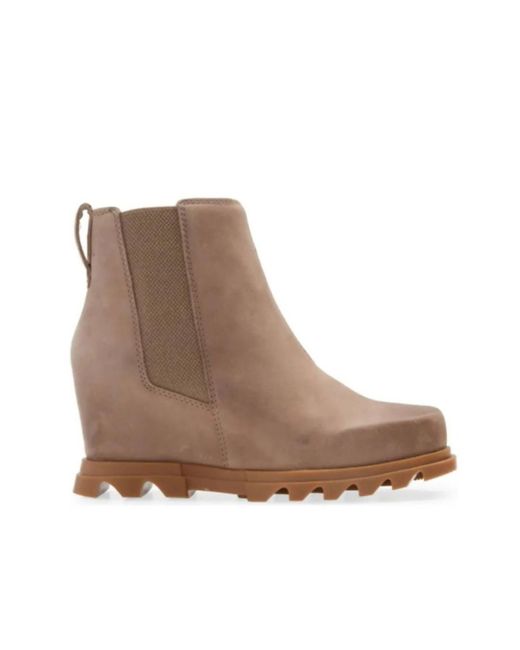 Sorel Wedge Chelsea Waterproof Boots in Brown Lyst