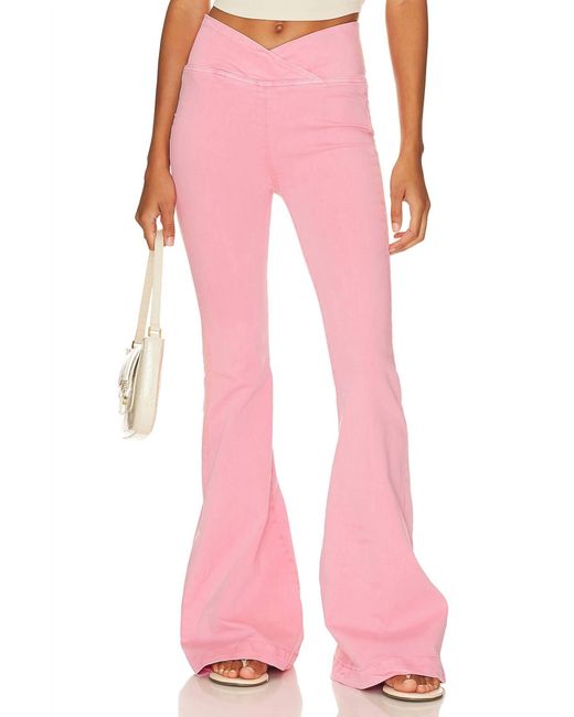 Free People Pink Venice Beach Flare Jeans