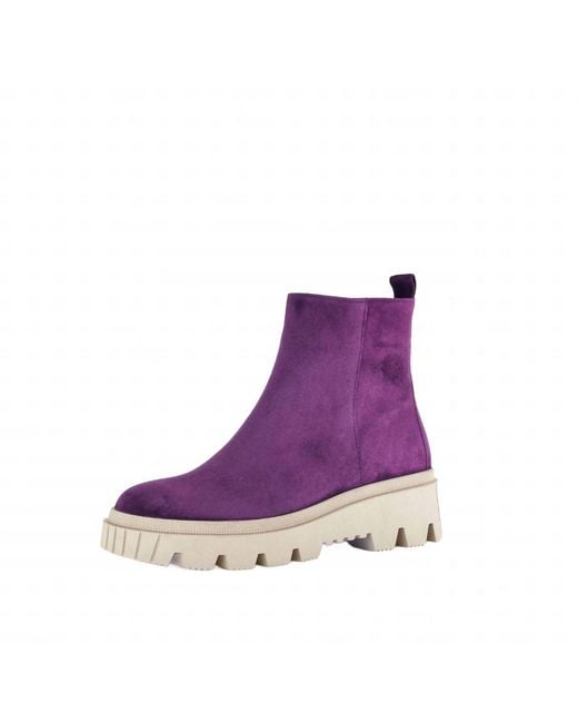 Gabor Purple Combat Boots