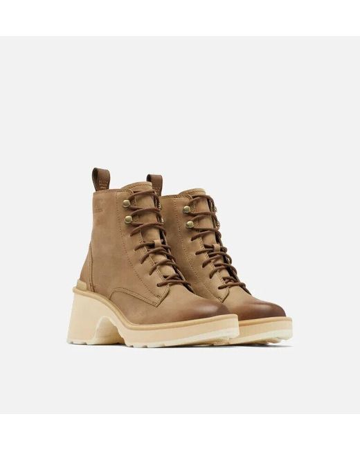 Sorel Brown Hi-line Heel Lace Nl4875-261 Boots Size 10.5 Tan Waterproof Paw134