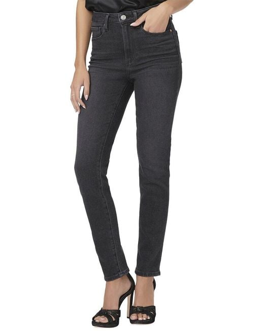 PAIGE Blue Gemma High Rise Slim Cigarette Jean