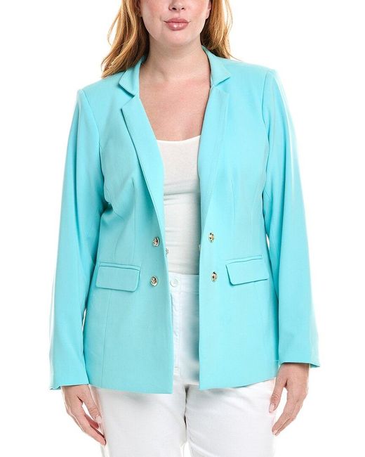 Tahari Women's Blue Plus Blazer