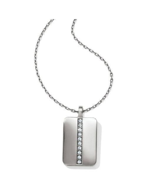 Brighton Metallic Contempo Ice Reversible Tile Necklace