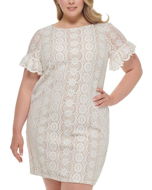 Jessica Howard Plus Beach Short Shift Dress in White Lyst