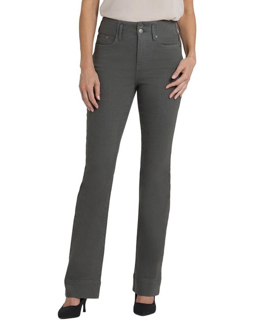 NYDJ Gray Petite Barbara True Olive Bootcut Jean