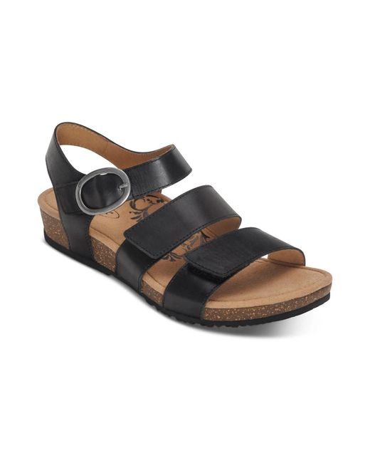 Aetrex Blue Lilly Adjustable Quarter Strap Sandal