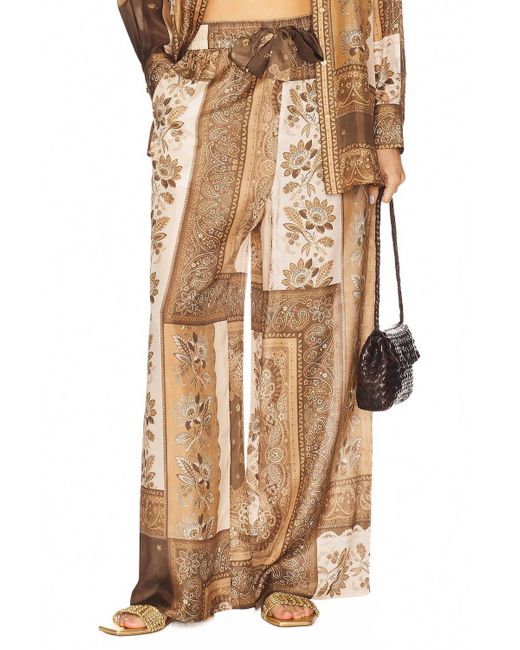 パンツ ZIMMERMANN LUCKY RELAXED PANTS Lucky Relaxed Pant Chocolate Bandana Online | Zimmermann