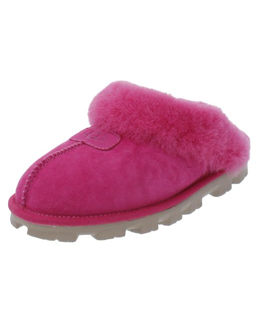 UGG Coquette Sheepskin Faux Fur Lined Scuff Slippers in Pink Lyst